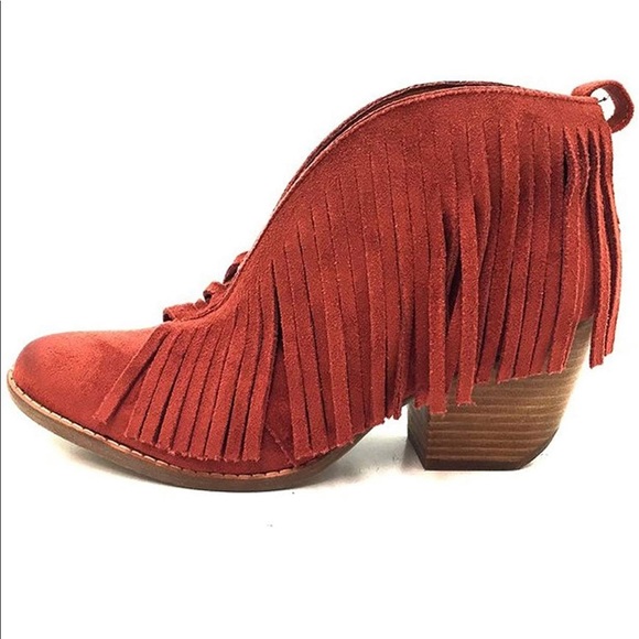 Coconuts by Matisse Shoes - Coconuts Matisse Lambert fringe ankle boots 6 rust